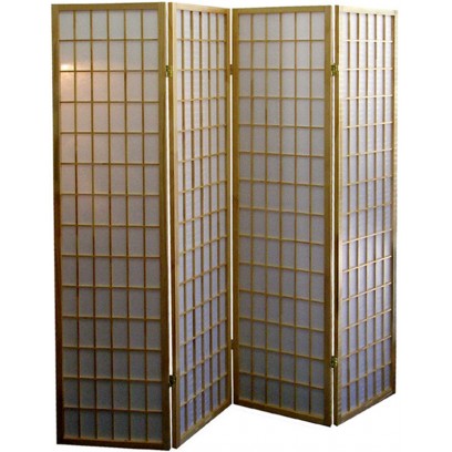 Natural 4 Panel Shoji Screen